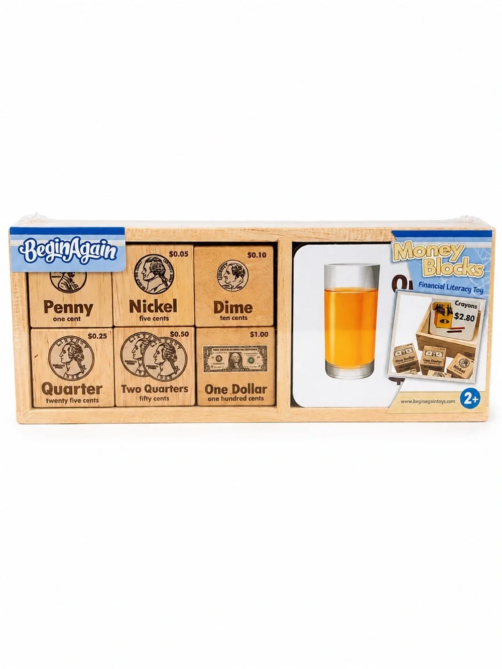 BeginAgain Money Blocks Financial Literacy Toy